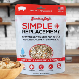 Grandma Lucy's Simple Replacement Pork, Rice & Pumpkin Freeze-Dried Dog and Cat Food 7 oz