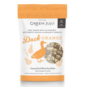 Green Juju Freeze-Dried Duck Orange Whole Food Bites Dog Food - Mutts & Co.