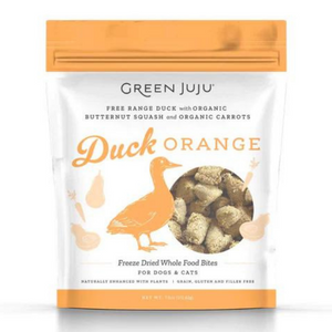 Green Juju Freeze-Dried Duck Orange Whole Food Bites Dog Food - Mutts & Co.