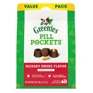 Greenies Pill Pockets Canine Hickory Smoke Flavor Dog Treats, 60 Capsules - Mutts & Co.