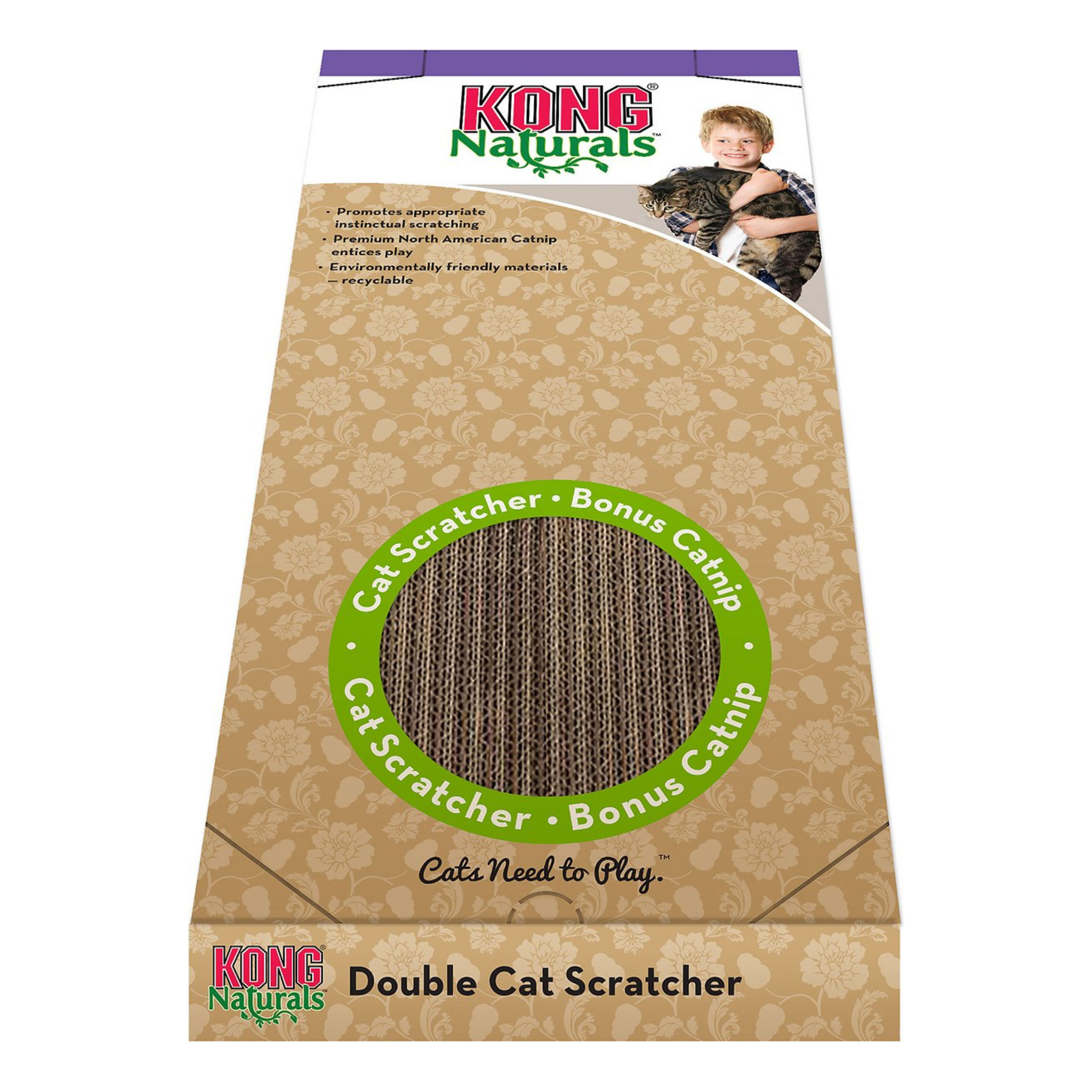 KONG Naturals Cat Scratcher, Double - Mutts & Co.