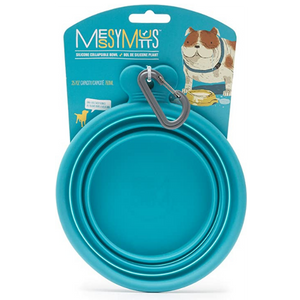 Messy Mutts Collapsible Bowl Blue - Mutts & Co.