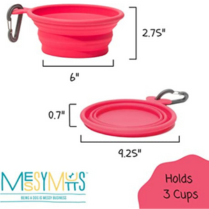 Messy Mutts Collapsible Bowl Watermelon - Mutts & Co.