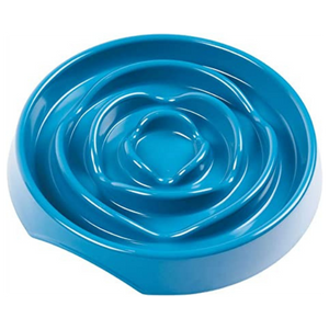 Messy Mutts Interactive Slow Feeder Dog & Cat Bowl Blue