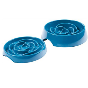 Messy Mutts Interactive Slow Feeder Dog & Cat Bowl Blue - Mutts & Co.