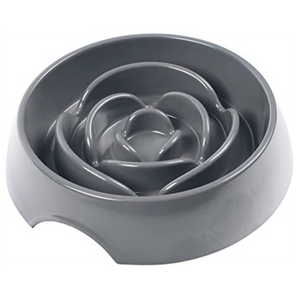 Messy Mutts Interactive Slow Feeder Dog & Cat Bowl Grey - Mutts & Co.