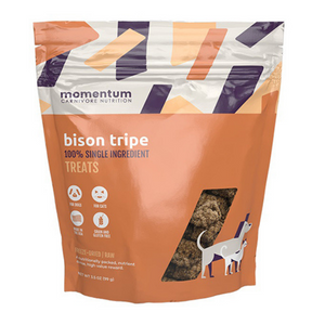 Momentum Freeze-Dried Bison Tripe Dog and Cat Treat 3.5 oz - Mutts & Co.