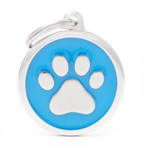 MyFamily Classic Collection Circle Paw Tag Light Blue - Mutts & Co.