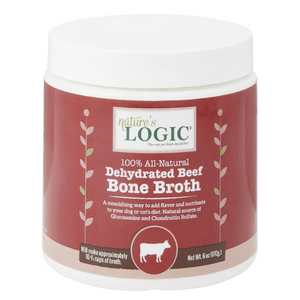 Nature's Logic Dehydrated Beef Bone Broth Dog & Cat Food Topper, 6-oz tub - Mutts & Co.