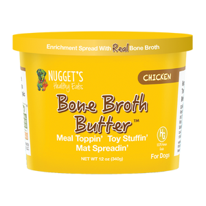 Nugget's Healthy Eats Frozen Bone Broth Butter Chicken For Dogs 12oz