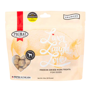 Primal Liver Laugh Love Pork Freeze-Dried  Dog Treats 1.5 oz - Mutts & Co.