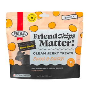 Primal Friendchips Matter Jerky Beef Chips Dog Treats 4 oz