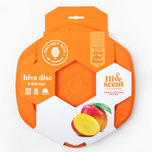Project Hive Pet Company Disc & Lick Mat Dog Toy Sweet Mango Scent - Mutts & Co.