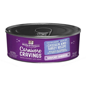 Stella & Chewy's Carnivore Cravings Savory Shreds Chicken & Turkey Recipe Cat Food - Mutts & Co.