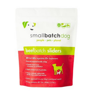 Small Batch Beef Frozen Raw Dog Food Sliders, 3 lbs - Mutts & Co.