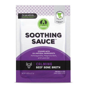 Stashios Soothing Sauce Beef Flavor Calming Powder Supplement for Dogs & Cats - Mutts & Co.