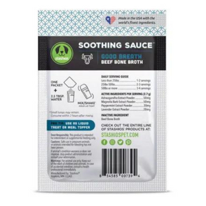 Stashios Soothing Sauce Good Breath Beef Flavor Powder Supplement for Dogs & Cats - Mutts & Co.