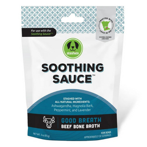 Stashios Soothing Sauce Good Breath Beef Flavor Powder Supplement for Dogs & Cats - Mutts & Co.