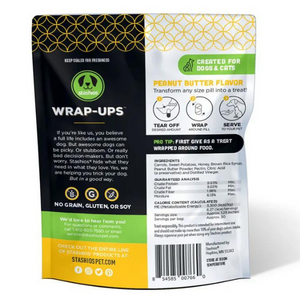 Stashios Wrap-Ups Peanut Butter Flavor Grain-Free Dog & Cat Treats - Mutts & Co.
