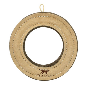 Tall Tails 7" Natural Leather Ring Dog Toy - Mutts & Co.