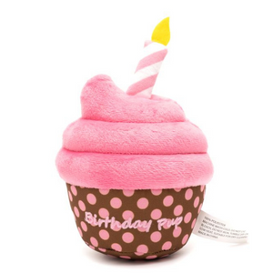 The Worthy Dog Birthday Pup Pink Dog Toy - Mutts & Co.