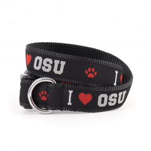 The Worthy Dog Ohio State I Heart OSU Dog Collar