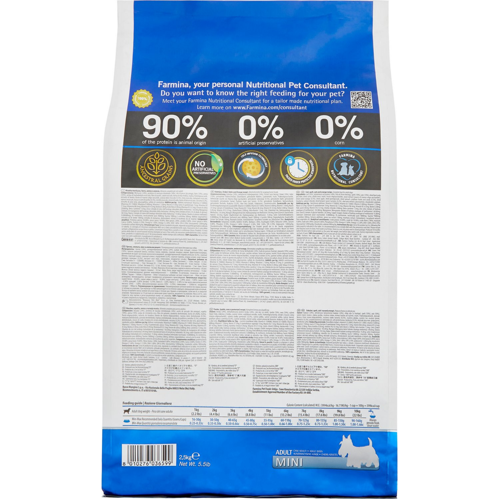 Farmina ancestral grain clearance cod and orange