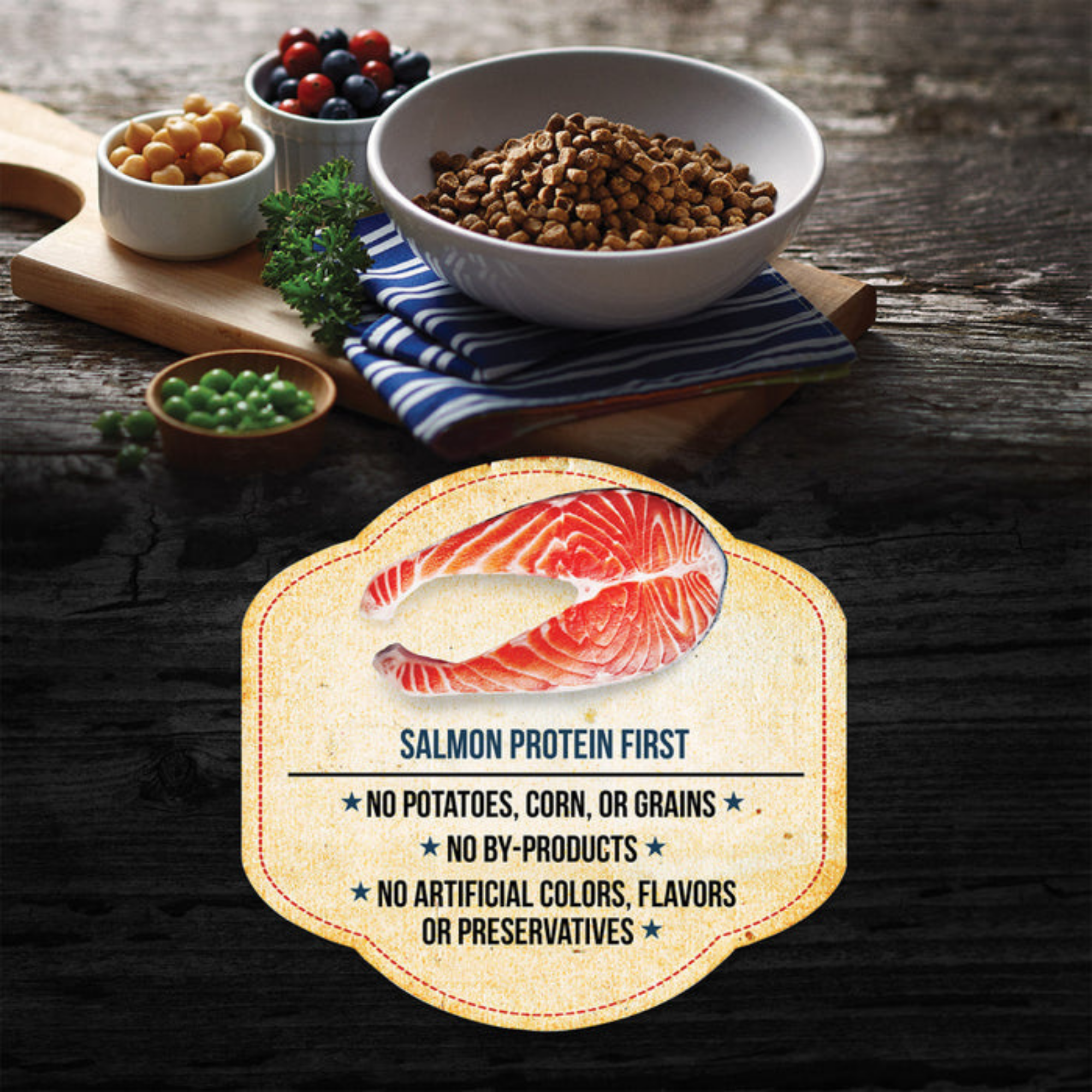 Fussie Cat Market Fresh Salmon Recipe Grain-Free Dry Cat Food - Mutts & Co.