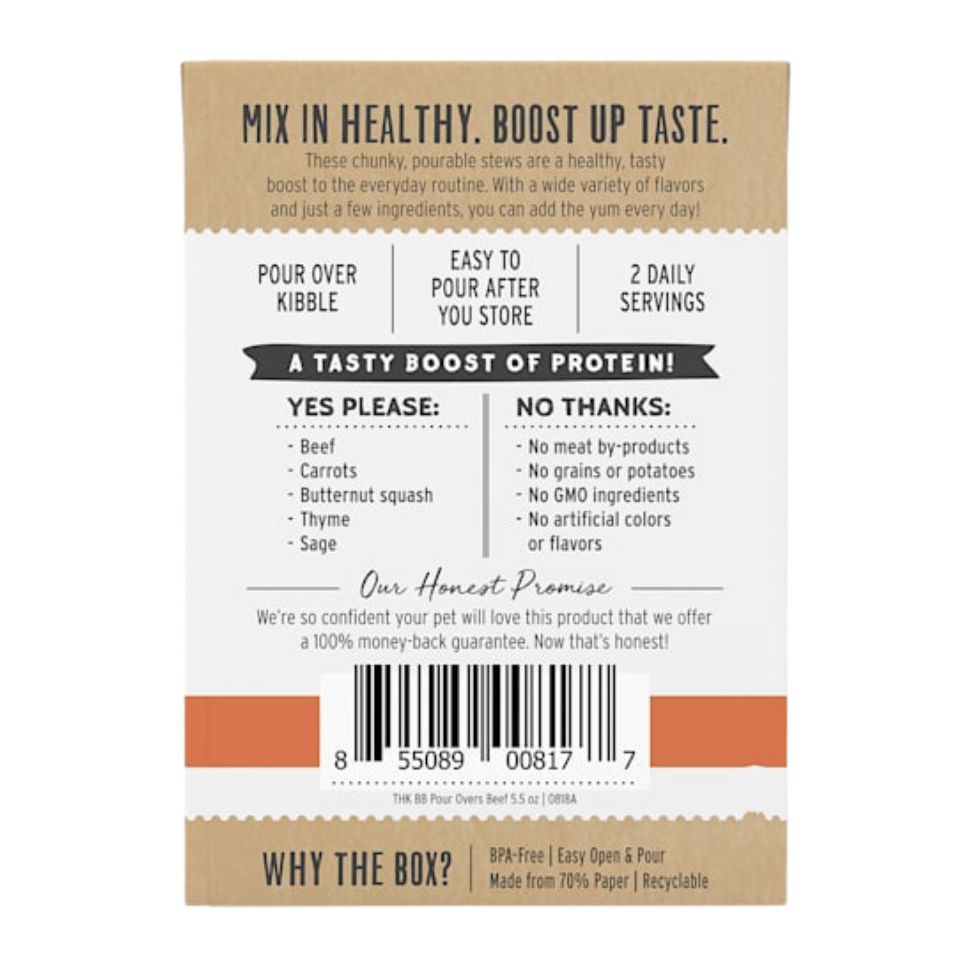 The Honest Kitchen Bone Broth Pour Overs Beef Stew 5.5 oz - Mutts & Co.