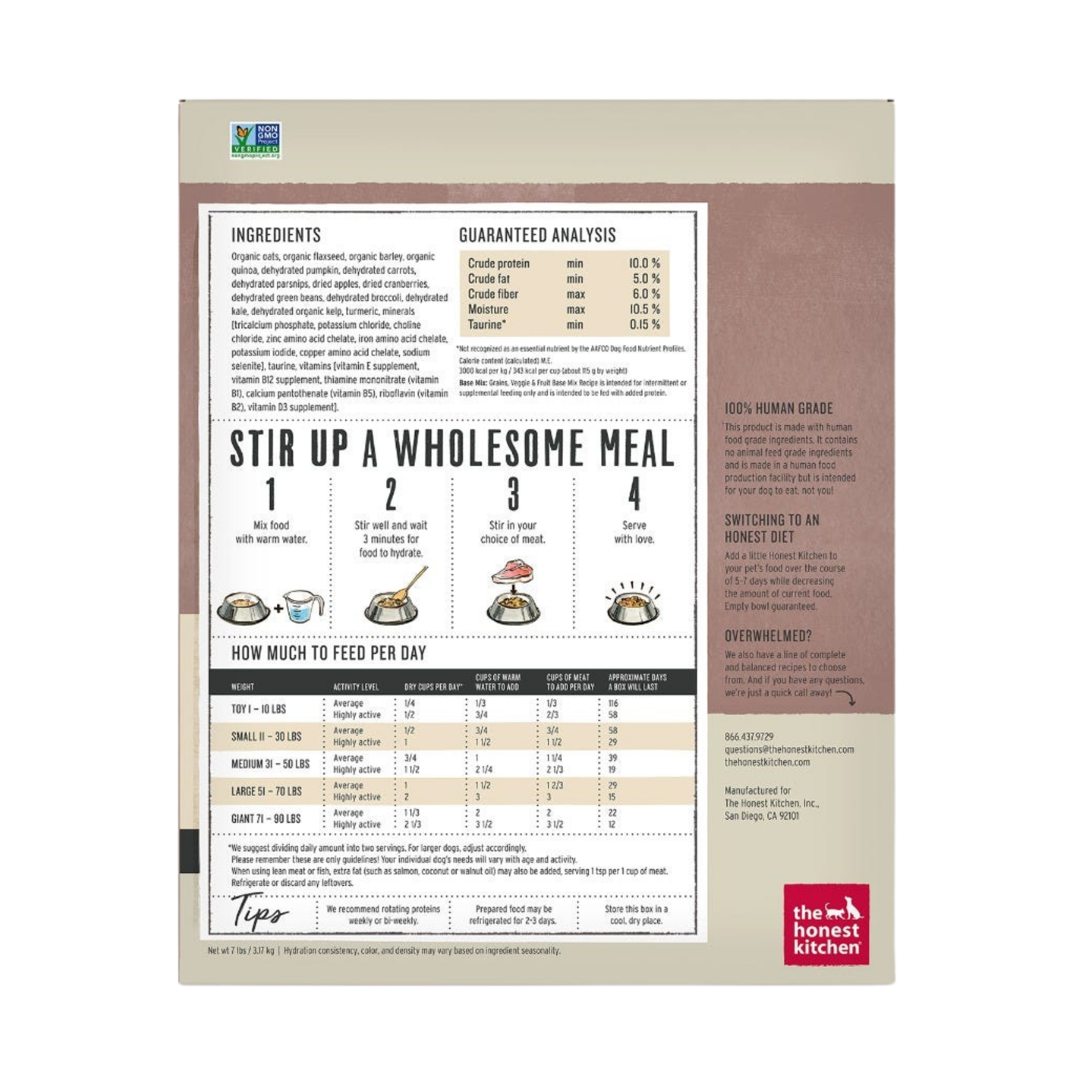 The Honest Kitchen Grain Free Fruit & Veggie Dehydrated Base Mix for Dogs - Mutts & Co.