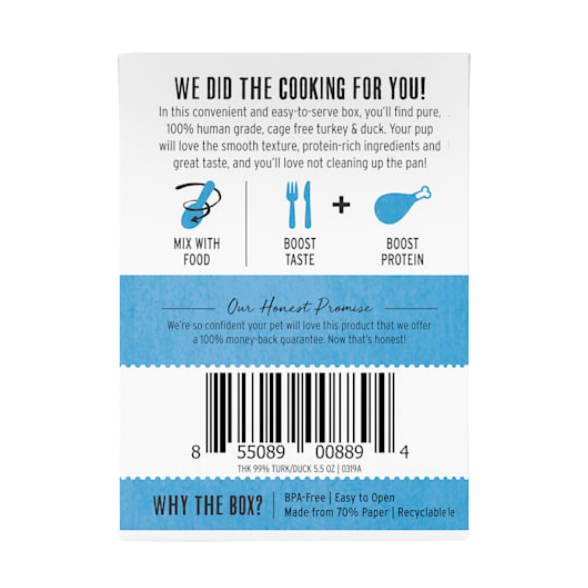 The Honest Kitchen Meal Boosters 99% Turkey & Duck For Dogs, 5-oz jar - Mutts & Co.