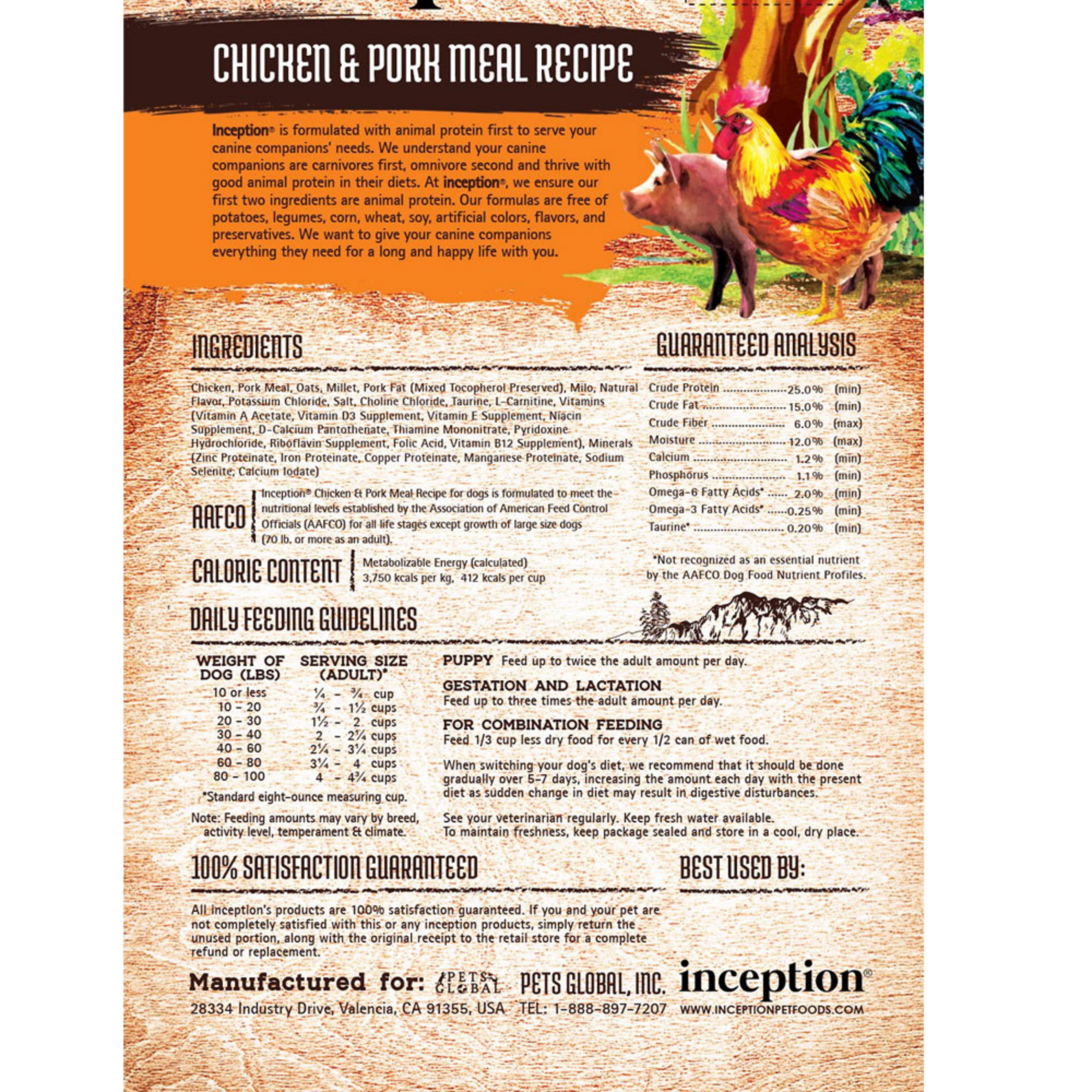 Inception Chicken & Pork Recipe Dog Food - Mutts & Co.