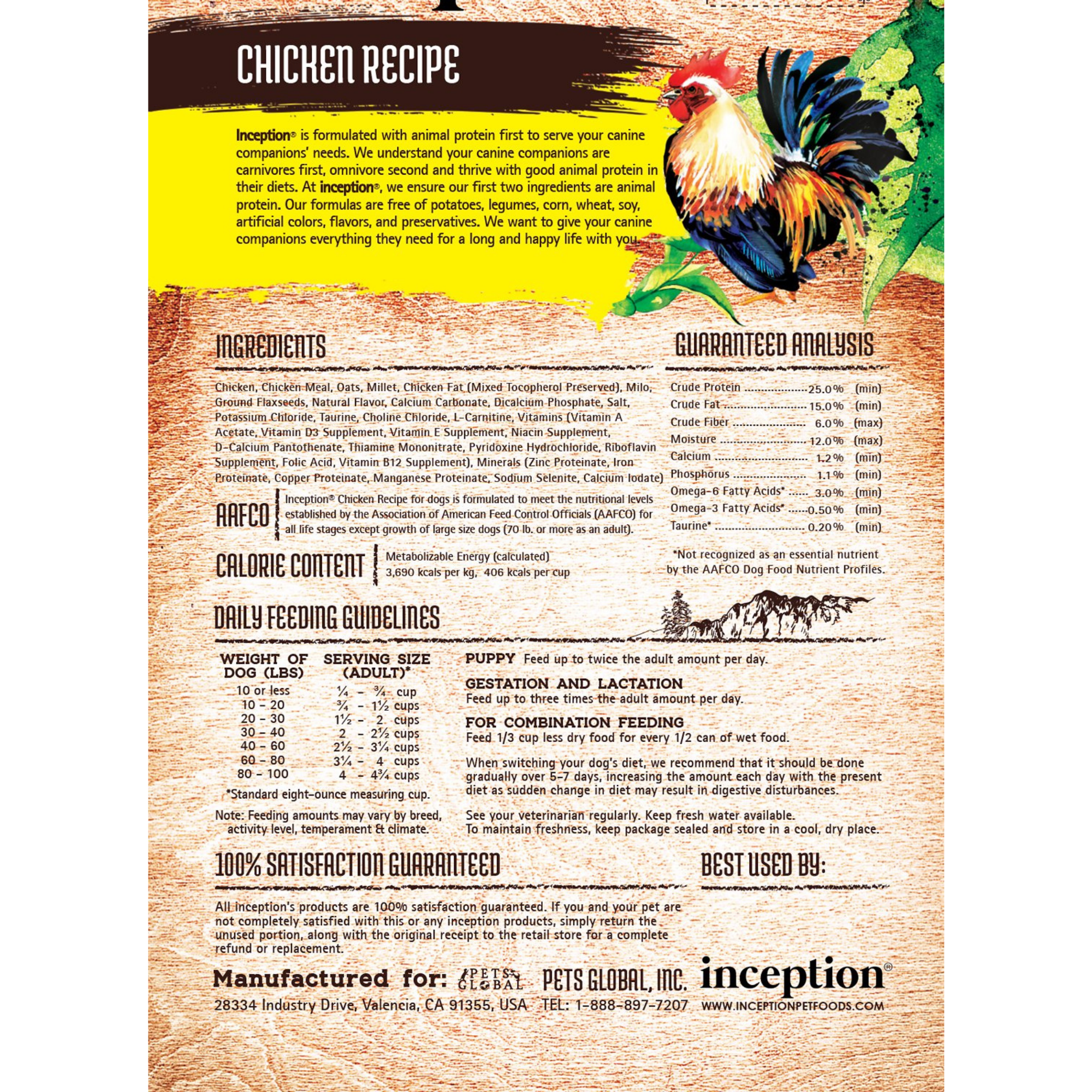 Inception Chicken Recipe Dog Food - Mutts & Co.