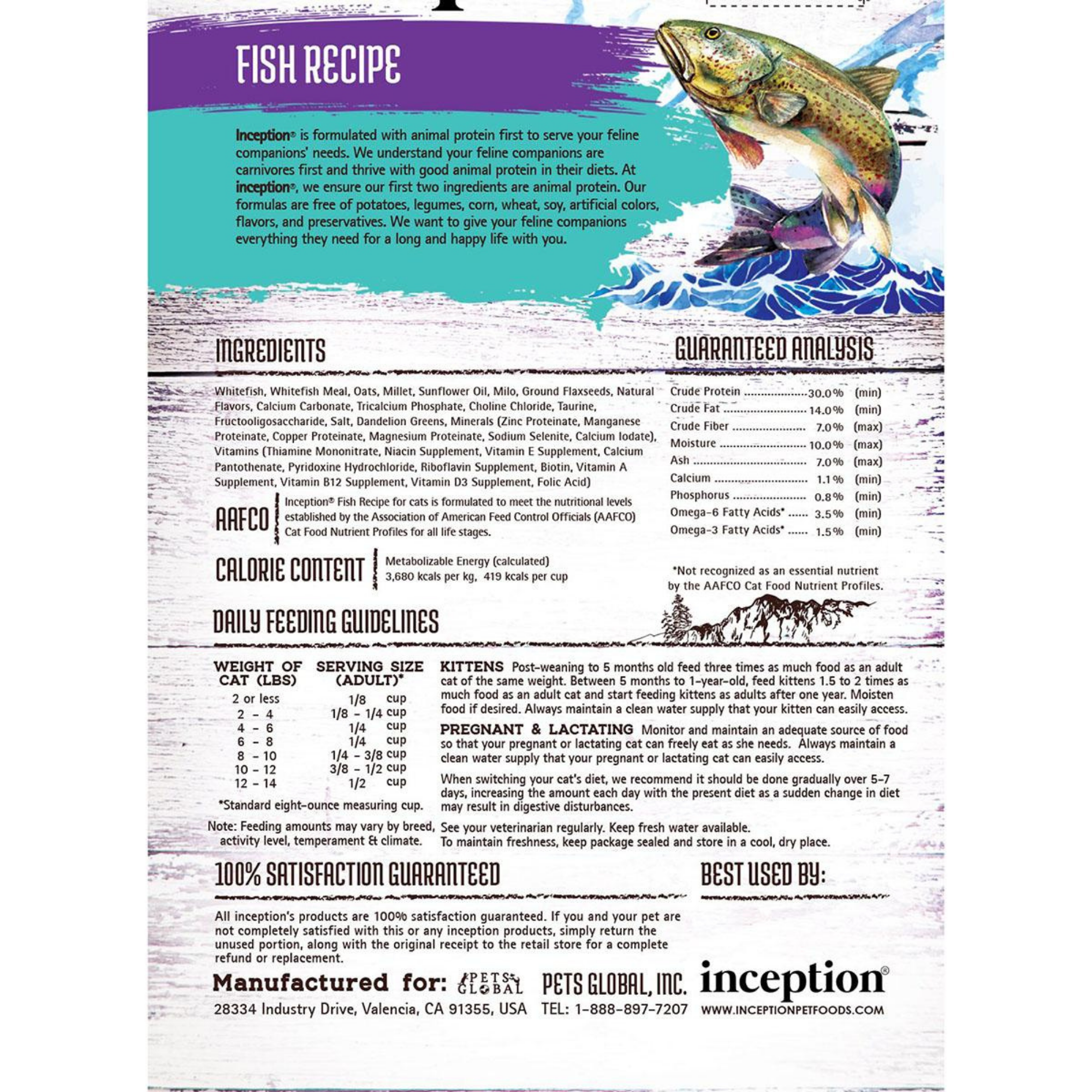 Inception Fish Recipe Cat Food - Mutts & Co.