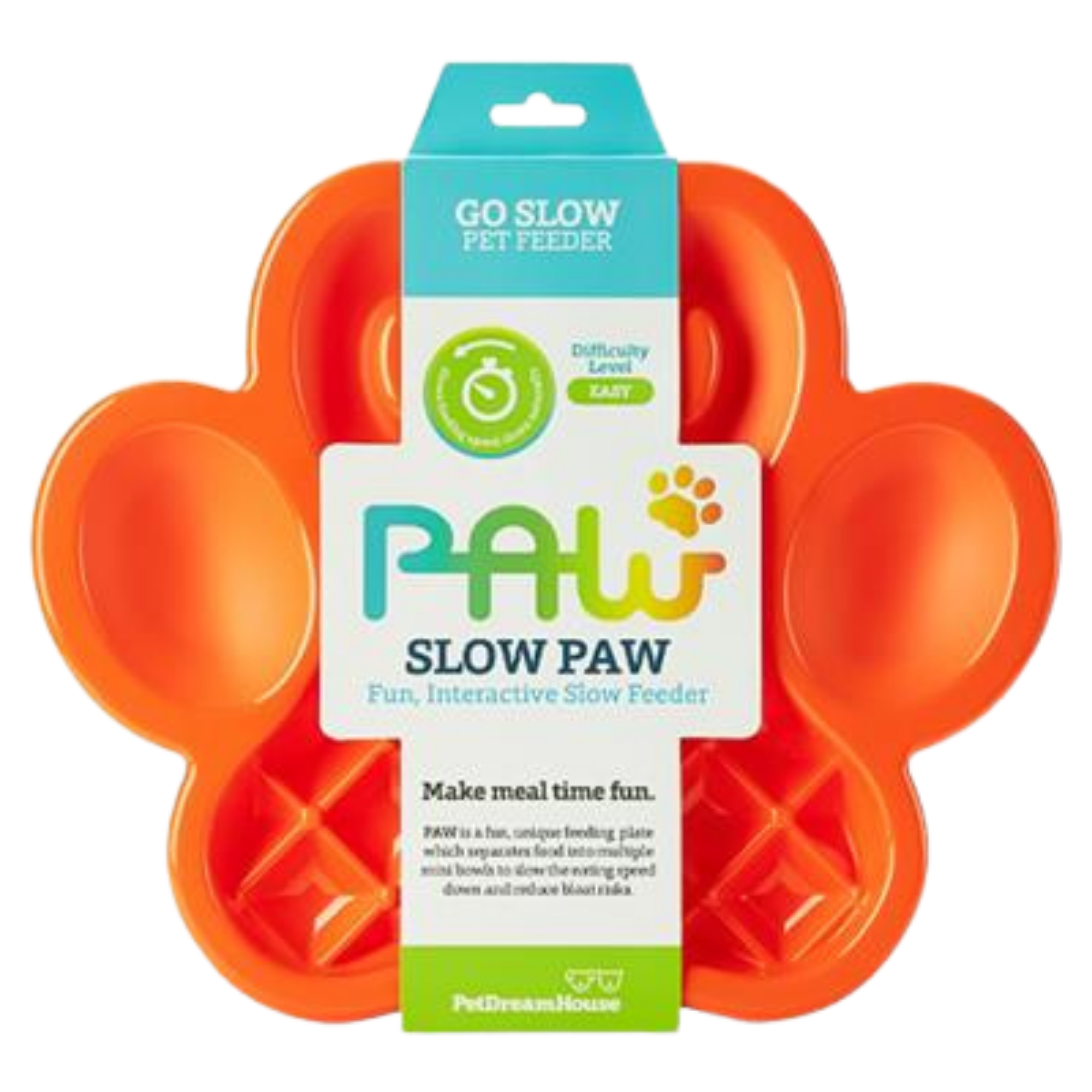 Poochie Pets PAW Slow Feeder Orange - Mutts & Co.