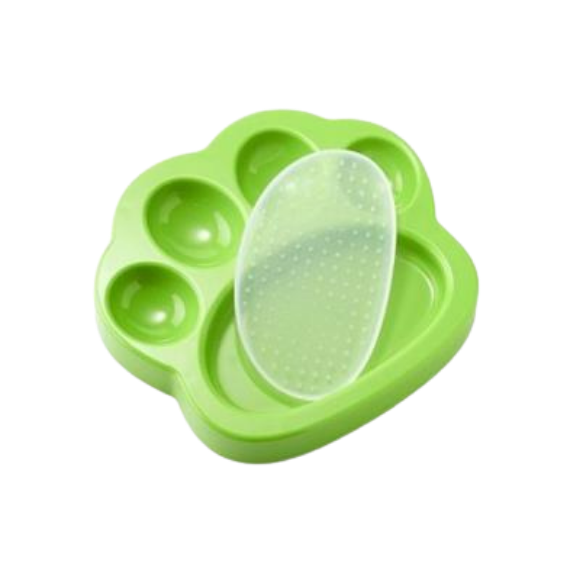 Poochie Pets PAW 2-in-1 Slow Feeder & Lick Pad Mini Green - Mutts & Co.