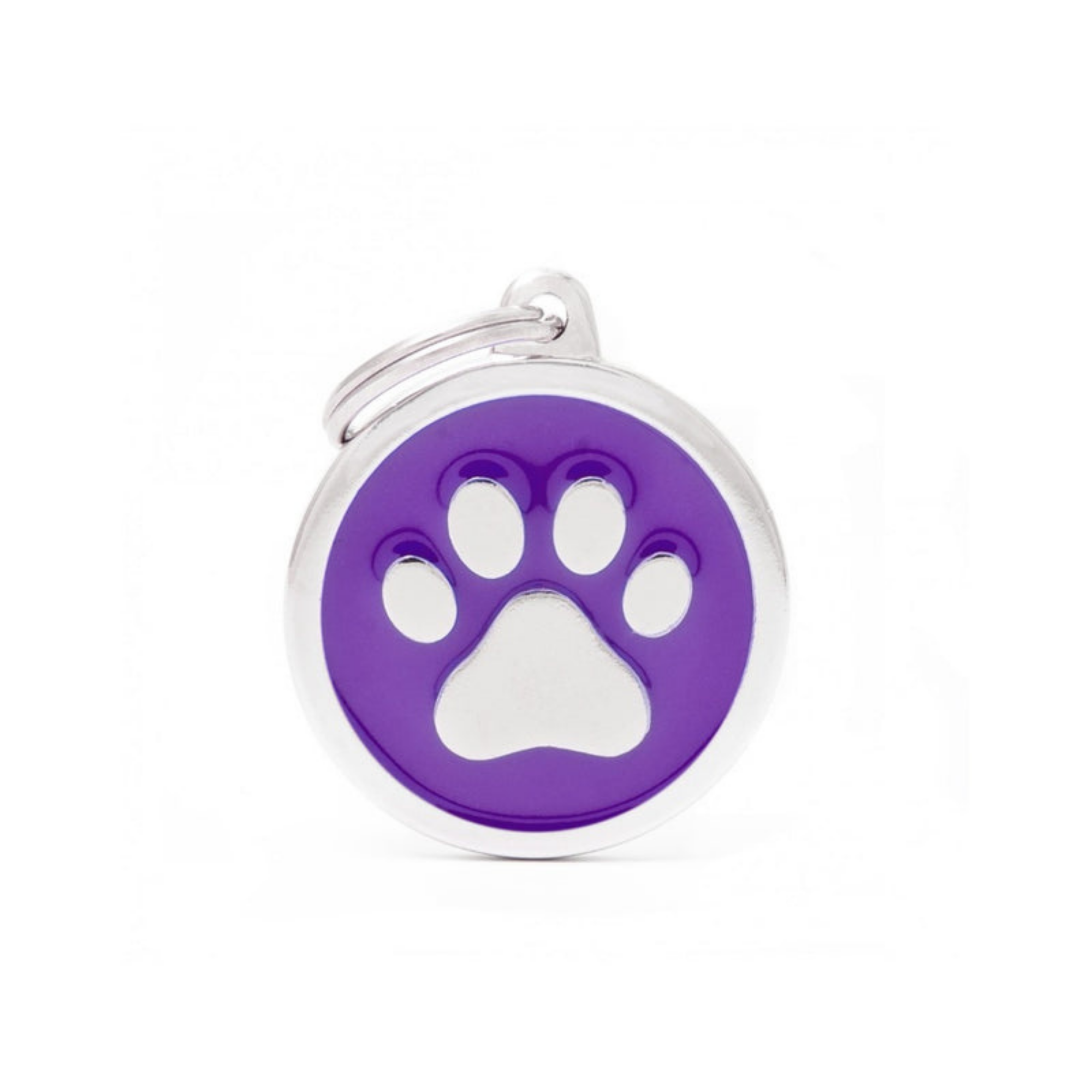 MyFamily Circle Paw Tag Purple - Mutts & Co.