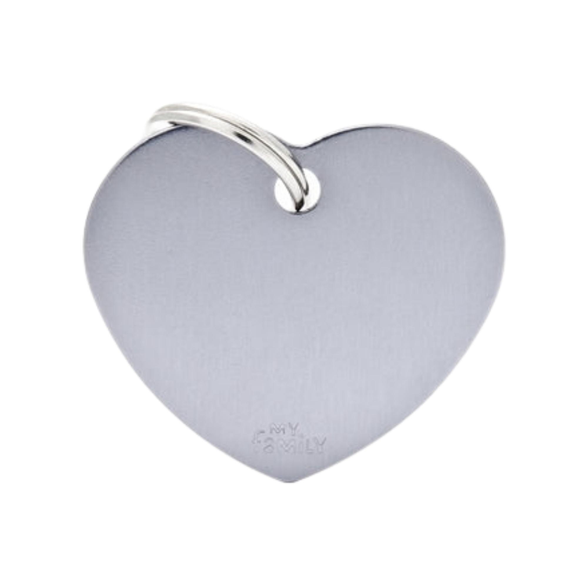 MyFamily Heart Tag Aluminum Grey - Mutts & Co.