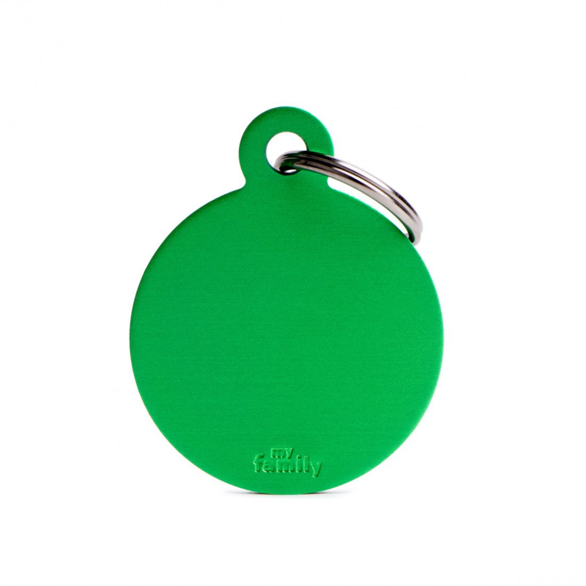MyFamily Round Tag Aluminum Green - Mutts & Co.