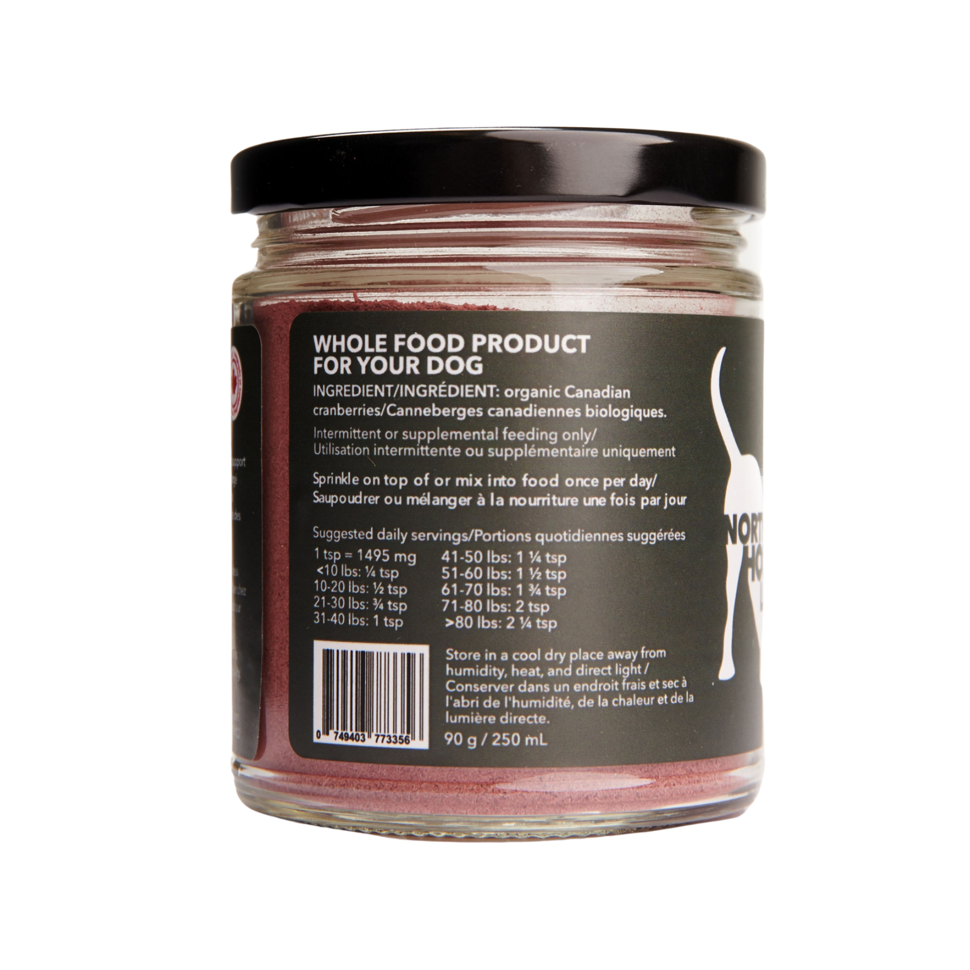 North Hound Life Organic Cranberry Superfood for dogs - Mutts & Co.