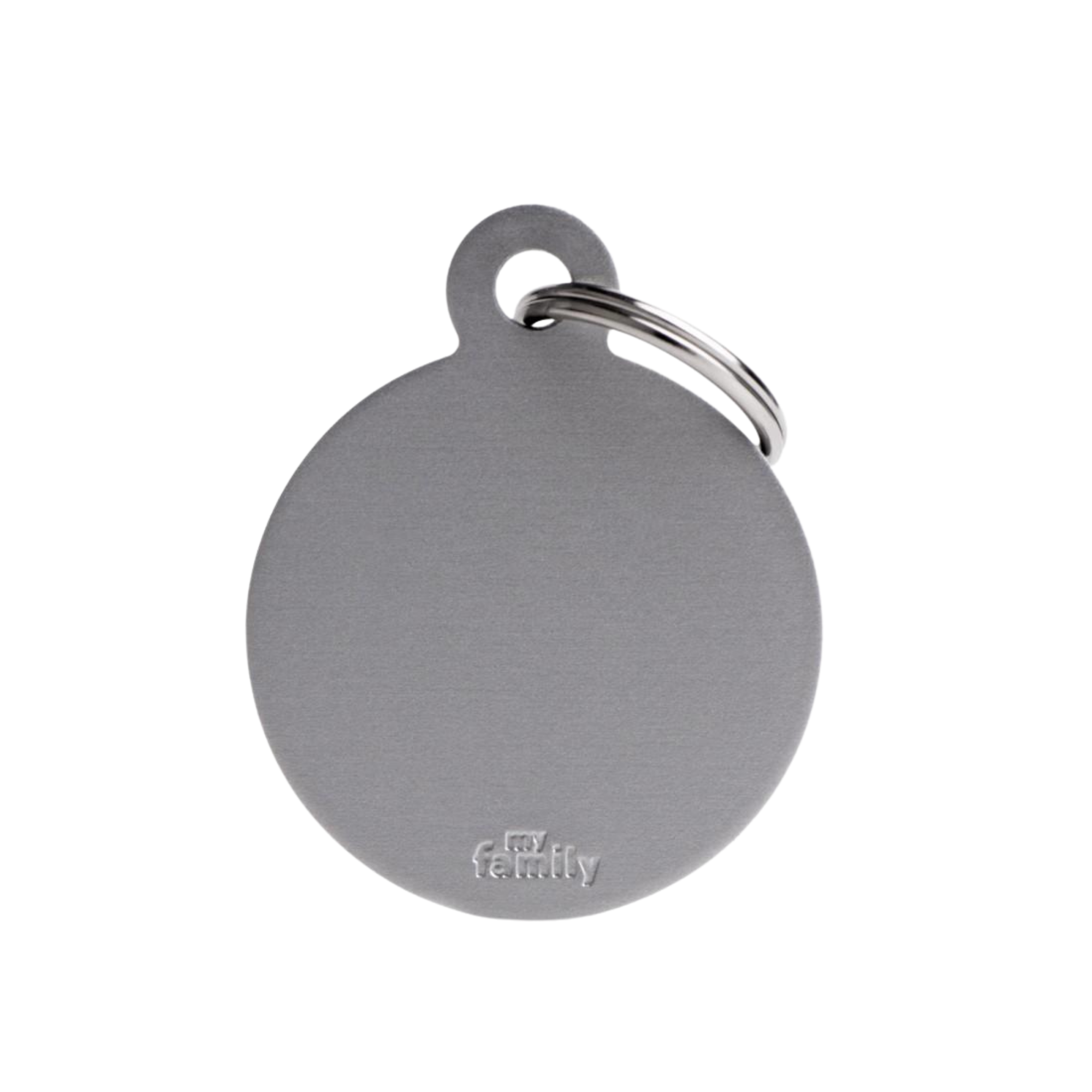 MyFamily Round Tag Aluminum Grey - Mutts & Co.
