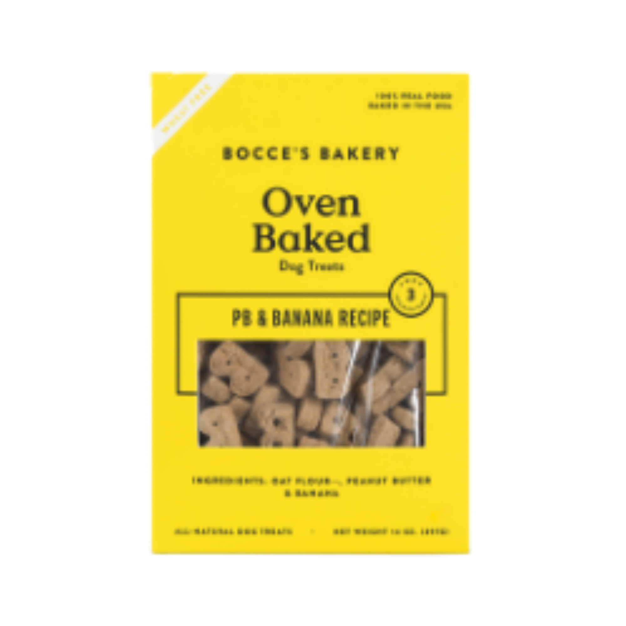 Bocce's Bakery Basic PB + Banana Biscuits Wheat Free Dog Treats 14 oz - Mutts & Co.