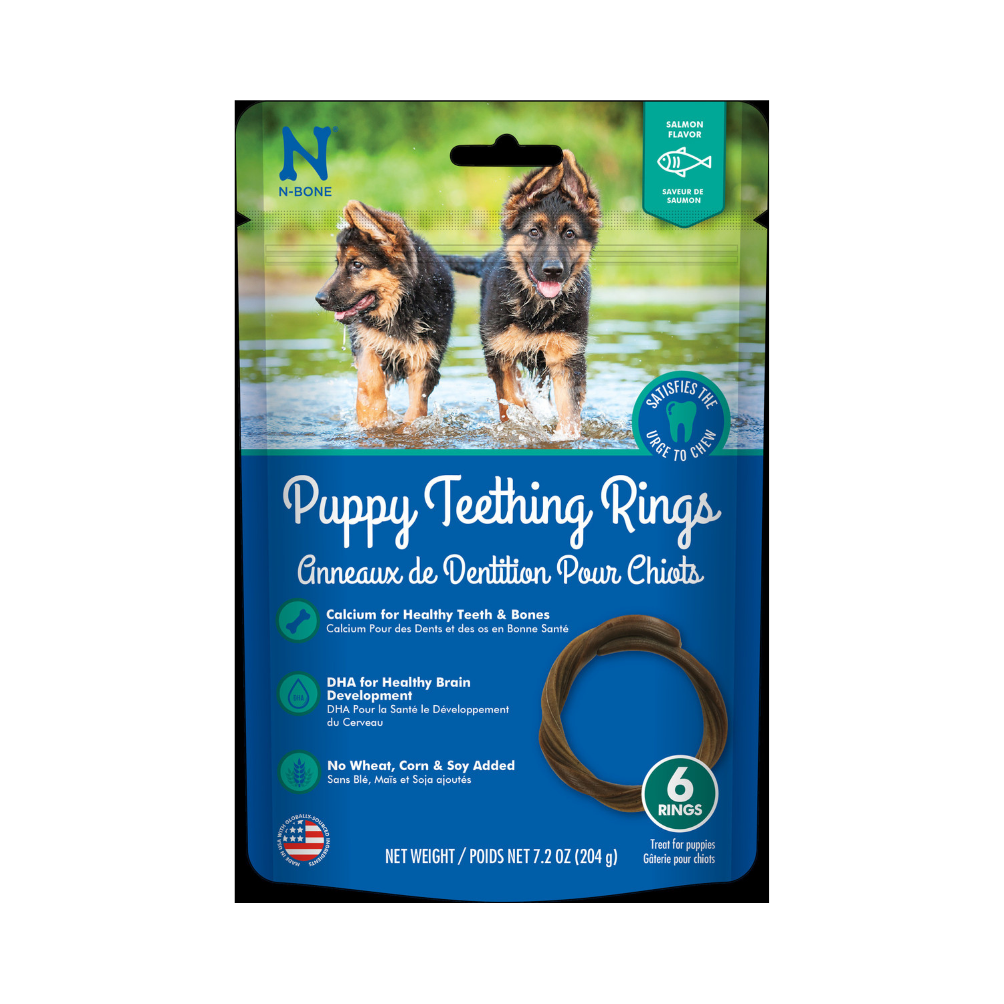 NPIC N-Bone Puppy Teething Ring Salmon Flavor - Mutts & Co.