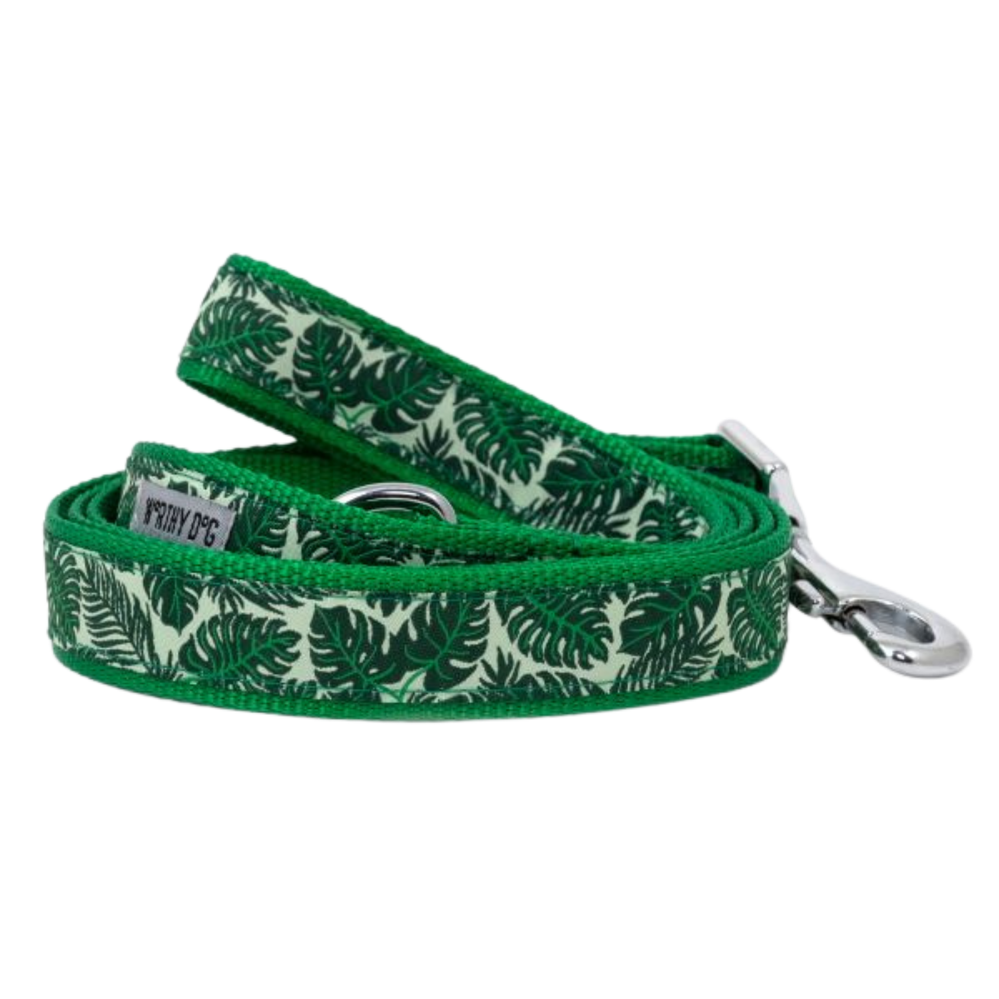 The Worthy Dog Tropical Leaves Dog Lead - Mutts & Co.