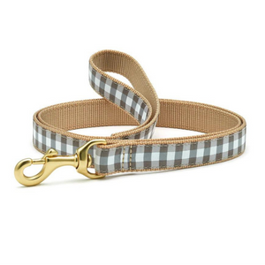 Up Country Gray Buffalo Check Dog Lead - Mutts & Co.