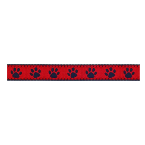 Up Country Red And Black Paw Dog Lead - Mutts & Co.