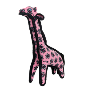 VIP Tuffy's Zoo Series Giraffe Pink Dog Toy