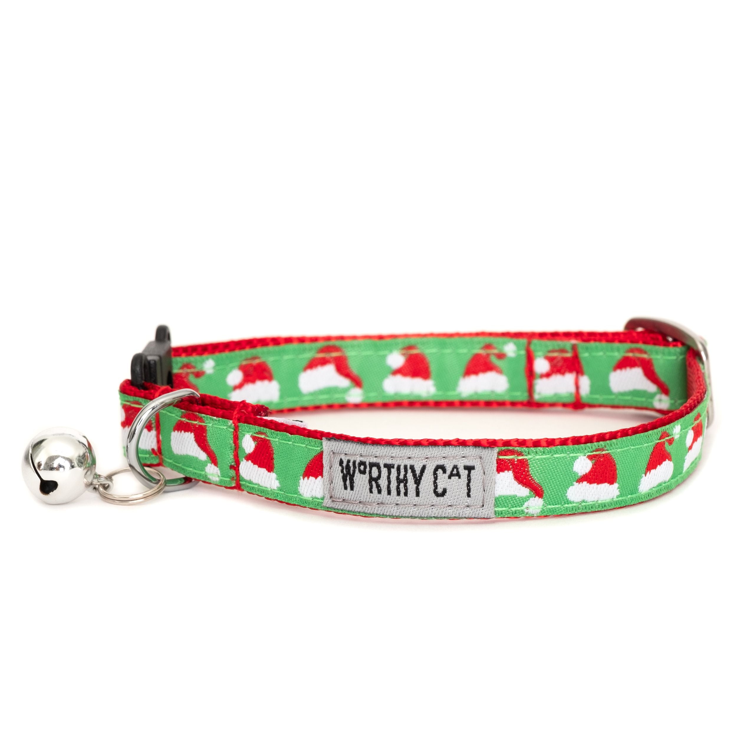 The Worthy Dog Santa Hats Cat Collar - Mutts & Co.