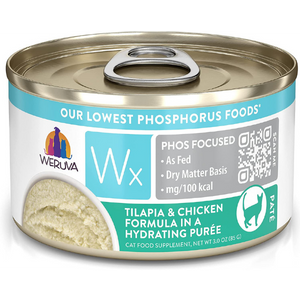 Weruva Cat WX Phos Focused Tilapia & Chicken Puree Canned Cat Food - Mutts & Co.