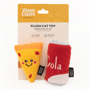 ZippyClaws NomNomz Pizza and Cola Cat Toy - Mutts & Co.